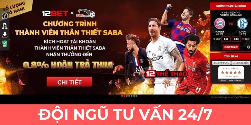 Đánh giá 12BET có đội ngũ tư vấn có tâm